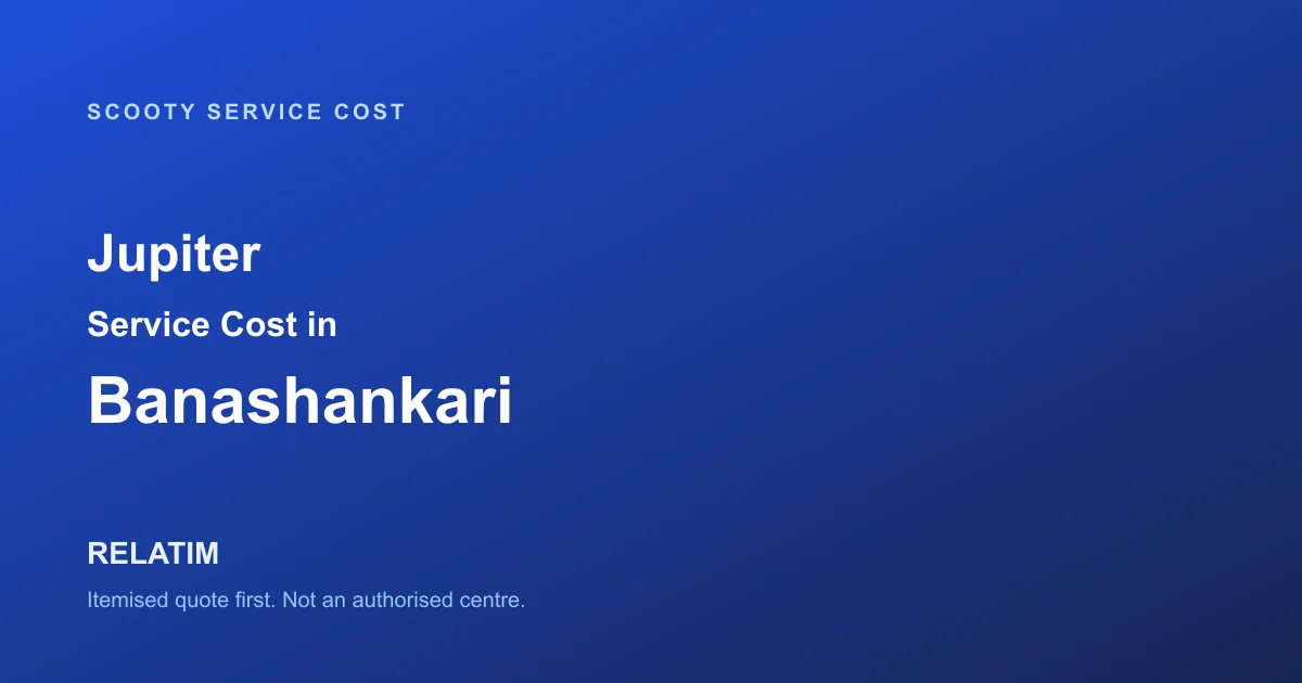 Jupiter Service Cost in Banashankari, Bangalore